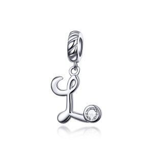 Charm Pendente Letra L estilo Pandora - SCC1183-L Charm Pendente Letra L estilo Pandora - SCC1183-L