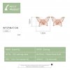 Brincos Petit Borboleta estilo Pandora Rose - SCE452-C