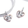 Charm Pendente Dois tons Filhote de labrador estilo Pandora - SCC1611