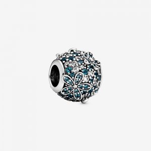 Conta Pavé Margarida Azul Pandora - 798797C01 Conta Pavé Margarida Azul Pandora - 798797C01