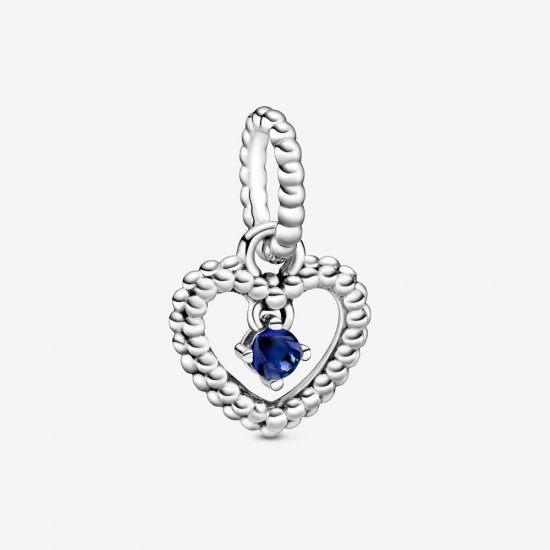 Charm Pendente Coração Esferas Azul Marinho - Mês De Setembro - 798854C12  Clique na imagem para fechar