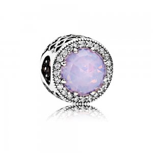 Charm PANDORA Coração Radiante Rosa Opalescente - 791725NOP Charm PANDORA Coração Radiante Rosa Opalescente - 791725NOP
