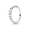 Anel Milky White Beaded Pandora - 198867C04 Anel Milky White Beaded Pandora - 198867C04