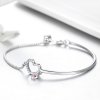 Bracelete estilo Pandora Rígido Coração de senhora - SCB117