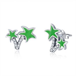 Brincos Petit Coqueiro estilo Pandora - SCE428