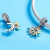 Charm Pendente Sol Conheça a Lua Pavé estilo Pandora - SCC1135