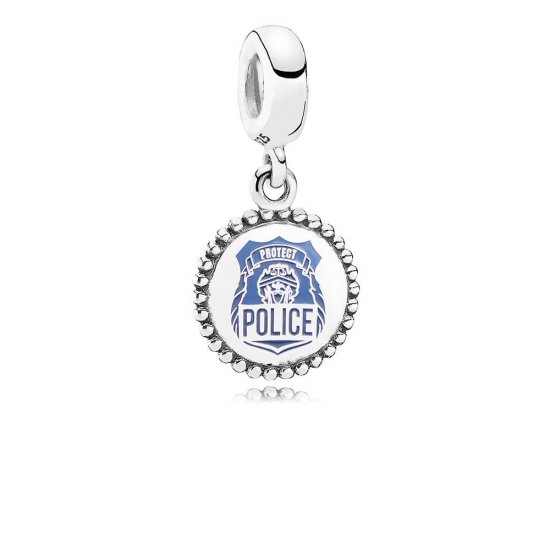 Pingente Pandora de prata Polícia  Clique na imagem para fechar