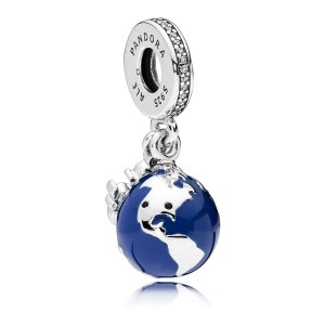 Pingente Pandora de prata Globo Mickey Mouse Pingente Pandora de prata Globo Mickey Mouse