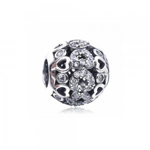 Charm berloques Pandora de prata Coração cintilante PX00276-1
