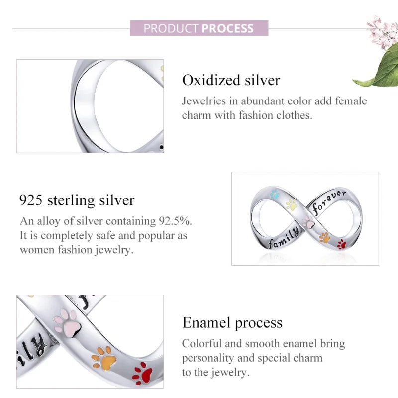 (imagem para) Charm A impressão da pata do amor estilo Pandora - SCC1849 - Visualizar 6