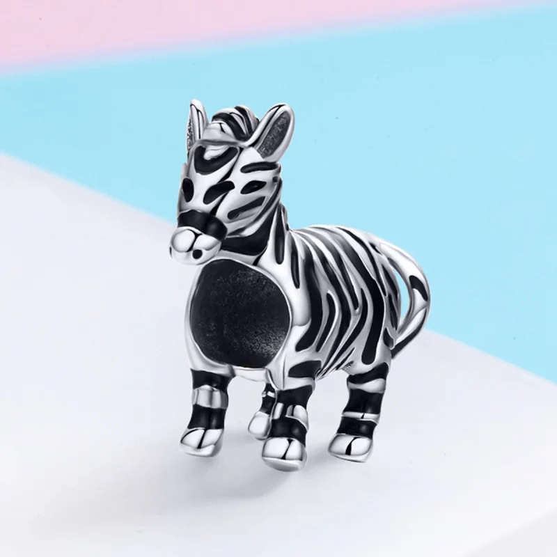 (imagem para) Charm Adorável animal zebra estilo Pandora - SCC550 - Visualizar 3