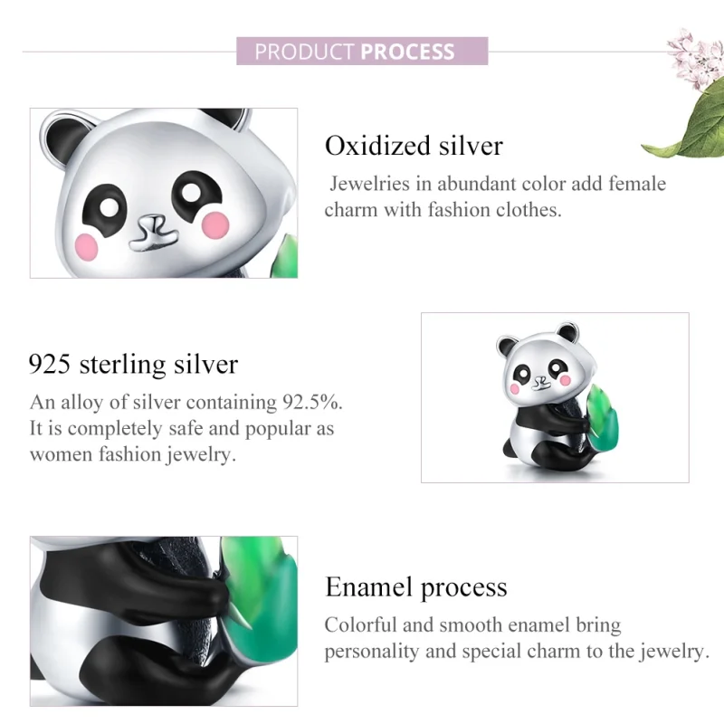 (imagem para) Charm Adorável filhote de panda estilo Pandora - SCC1832 - Visualizar 8