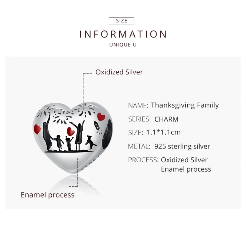 (imagem para) Charm Amor de familia life Pandora - SCC1634 - Visualizar 8