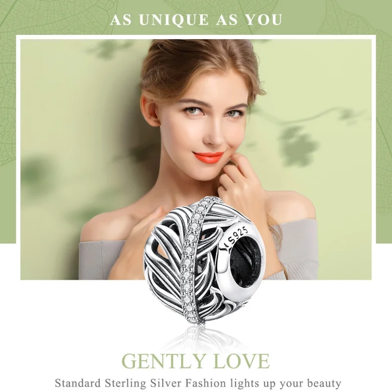 (imagem para) Charm Amor gentilmente estilo Pandora - SCC1065 - Visualizar 2
