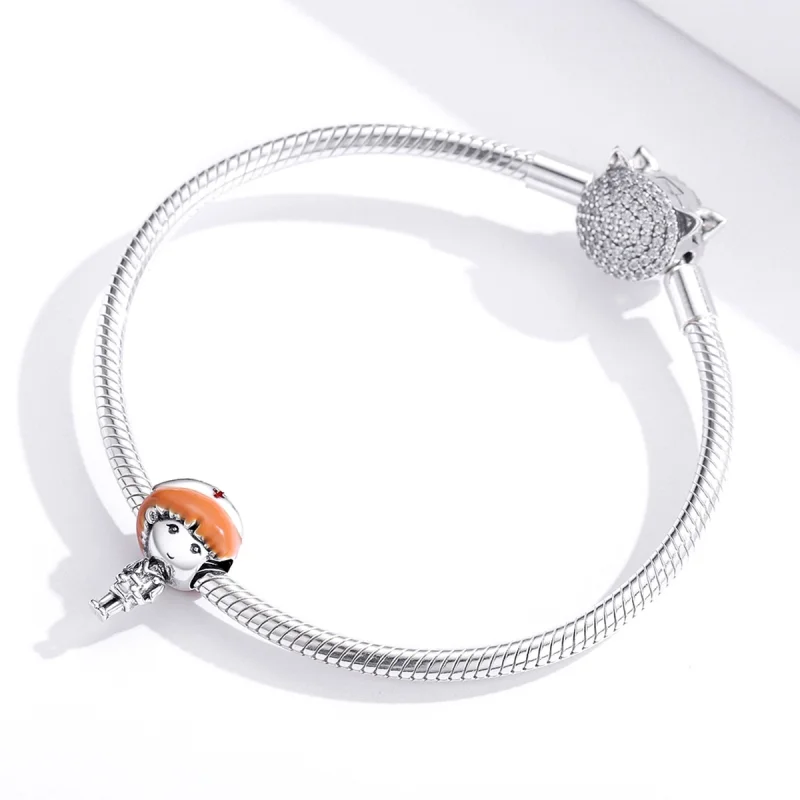 (imagem para) Charm Anjo de branco Enfermeira estilo Pandora - SCC1548 - Visualizar 2
