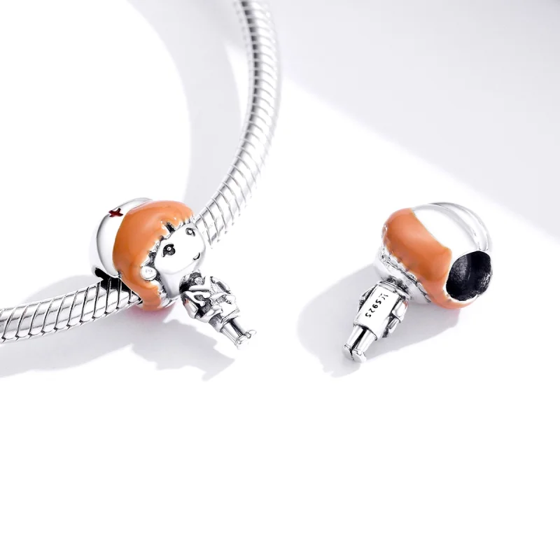 (imagem para) Charm Anjo de branco Enfermeira estilo Pandora - SCC1548 - Visualizar 4