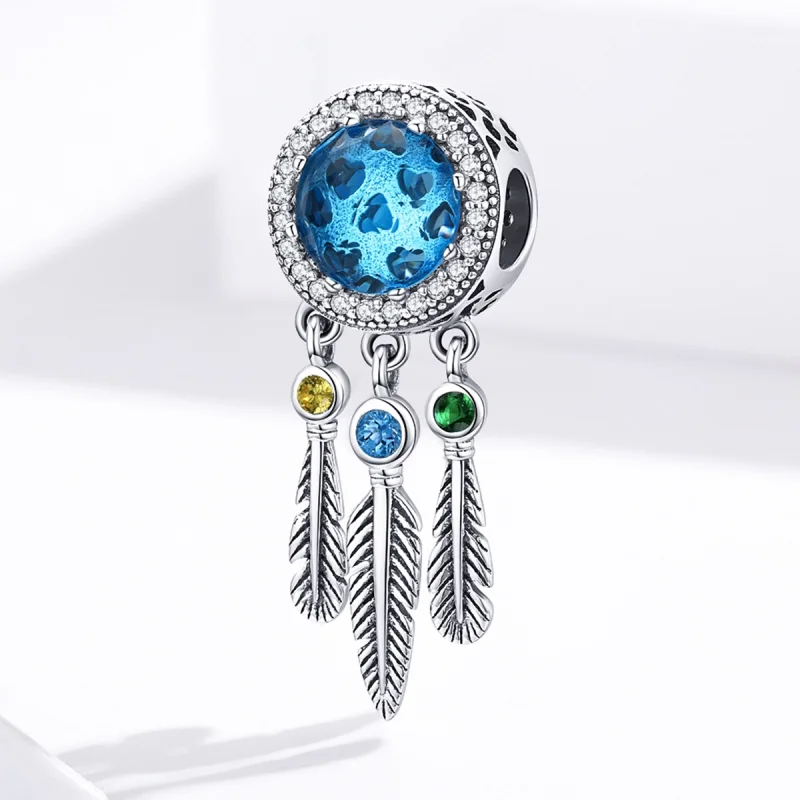 (imagem para) Charm Apanhador de sonhos de safira estilo Pandora - SCC1384 - Visualizar 3