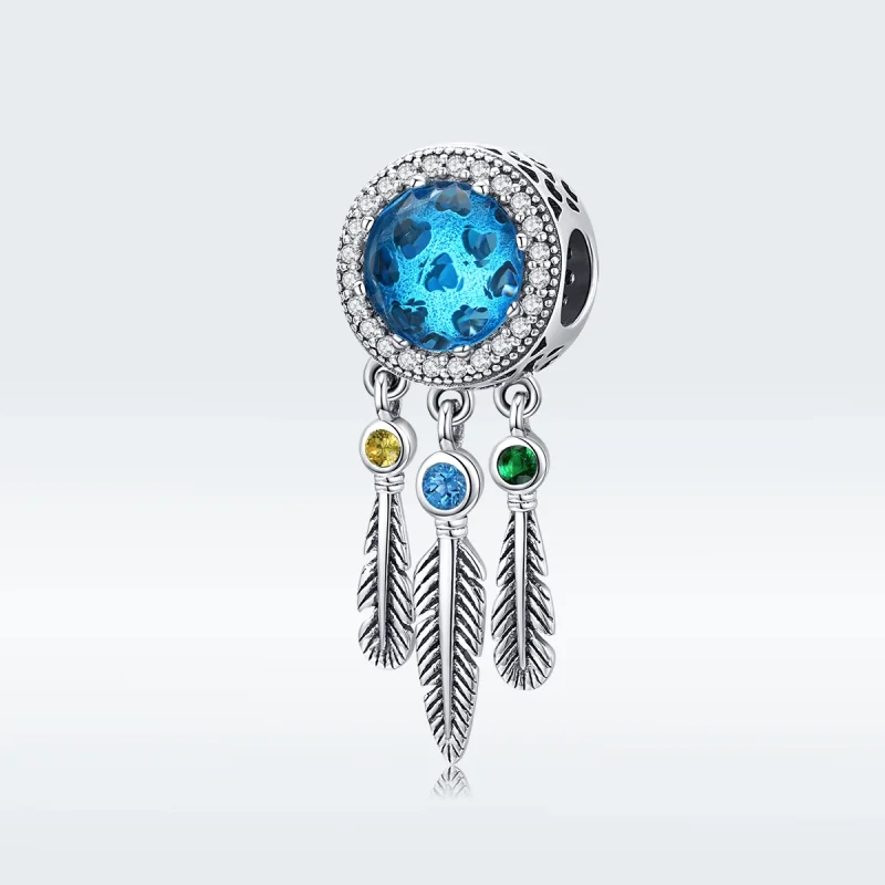 (imagem para) Charm Apanhador de sonhos de safira estilo Pandora - SCC1384 - Visualizar 5