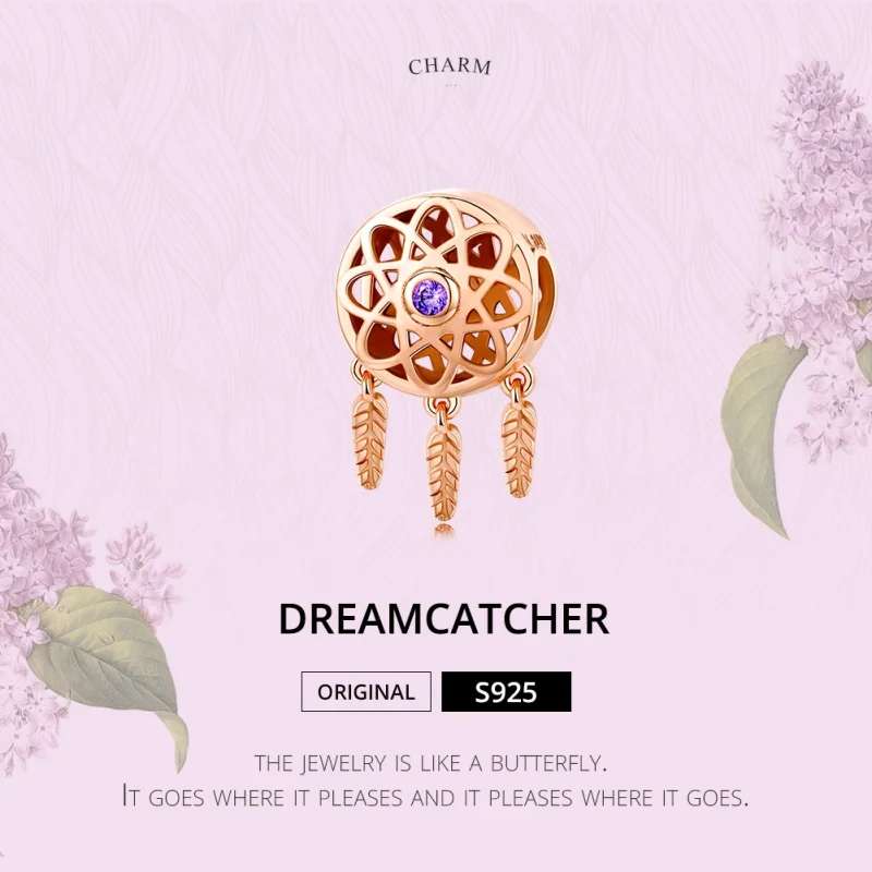 (imagem para) Charm Apanhador de Sonhos estilo Pandora Rosa - SCC330-C - Visualizar 6