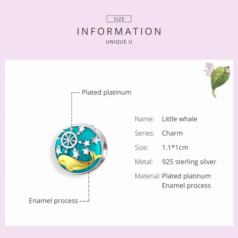 (imagem para) Charm Baleia bebê life Pandora - SCC1296 - Visualizar 2