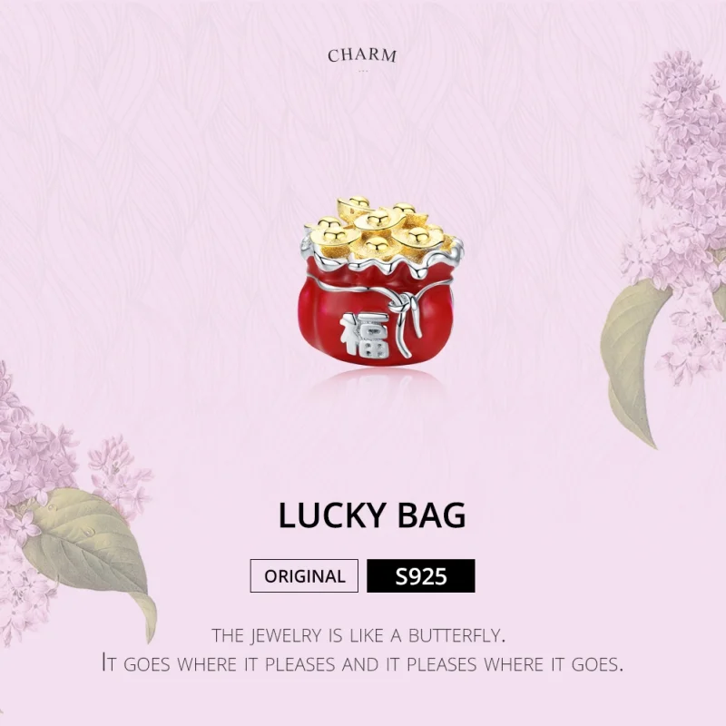 (imagem para) Charm Bolsa da Sorte Chinesa estilo Pandora - BSC100 - Visualizar 6