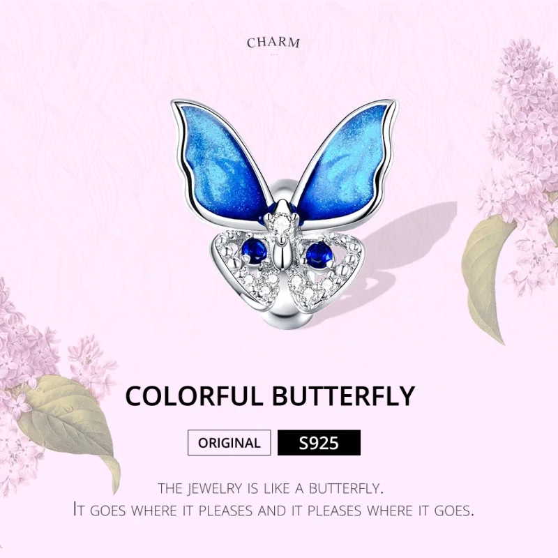 (imagem para) Charm Borboleta colorida estilo Pandora - BSC405 - Visualizar 6