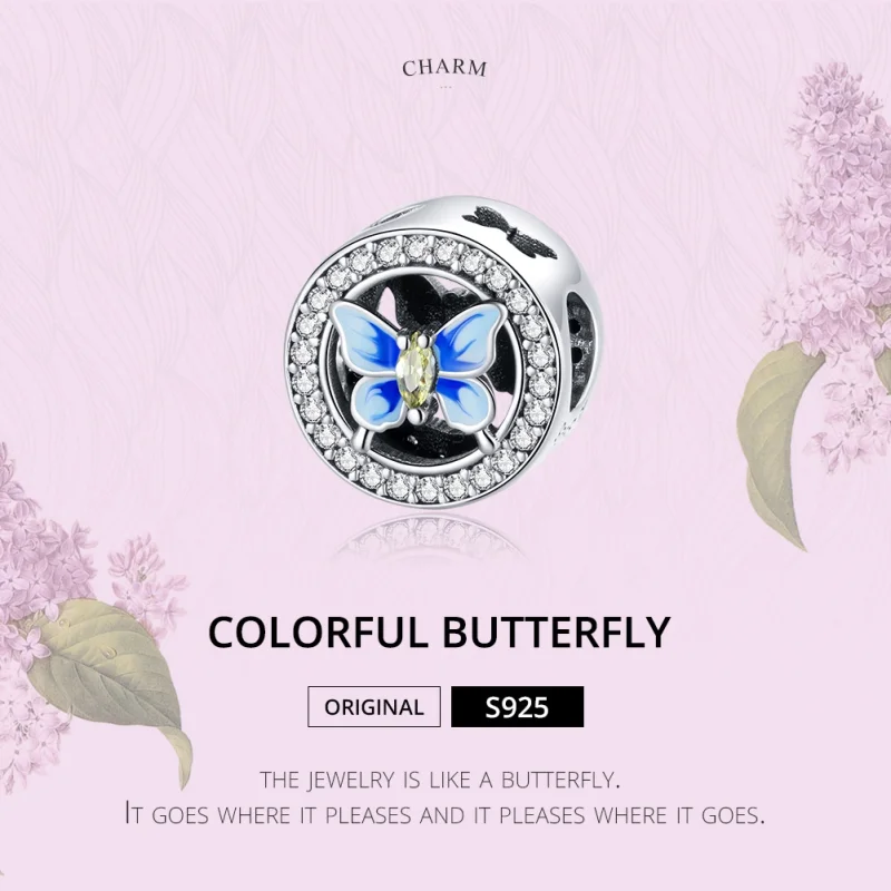 (imagem para) Charm Borboleta colorida estilo Pandora - SCC1682 - Visualizar 6