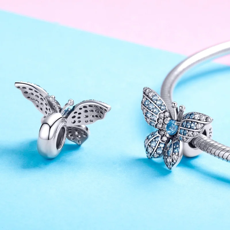 (imagem para) Charm Borboleta glitter estilo Pandora - BSC061 - Visualizar 4