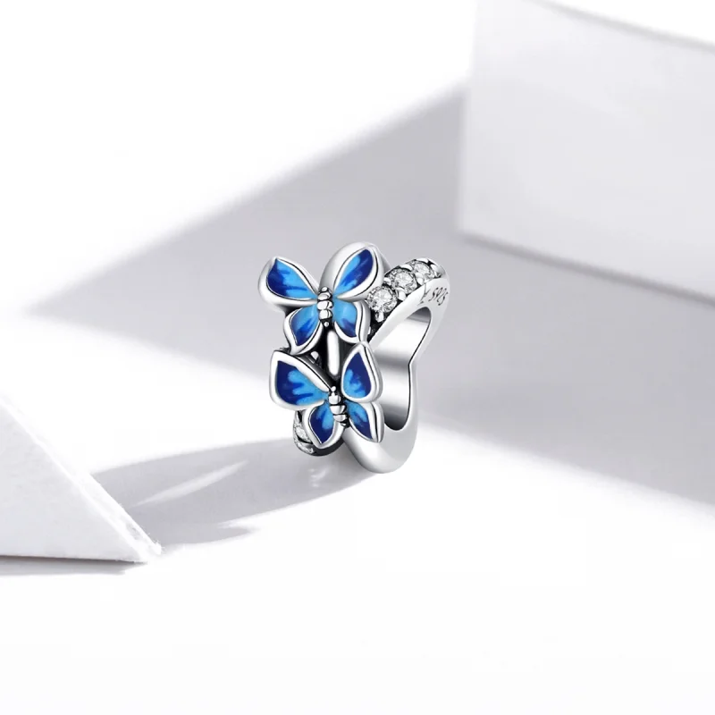 (imagem para) Charm Borboletas voadoras estilo Pandora - SCC1731 - Visualizar 2