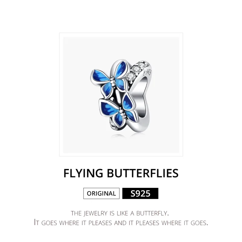 (imagem para) Charm Borboletas voadoras estilo Pandora - SCC1731 - Visualizar 6