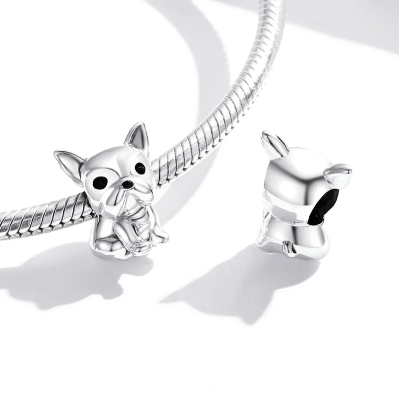 (imagem para) Charm Bulldog Francês Fofo estilo Pandora - SCC1599 - Visualizar 4