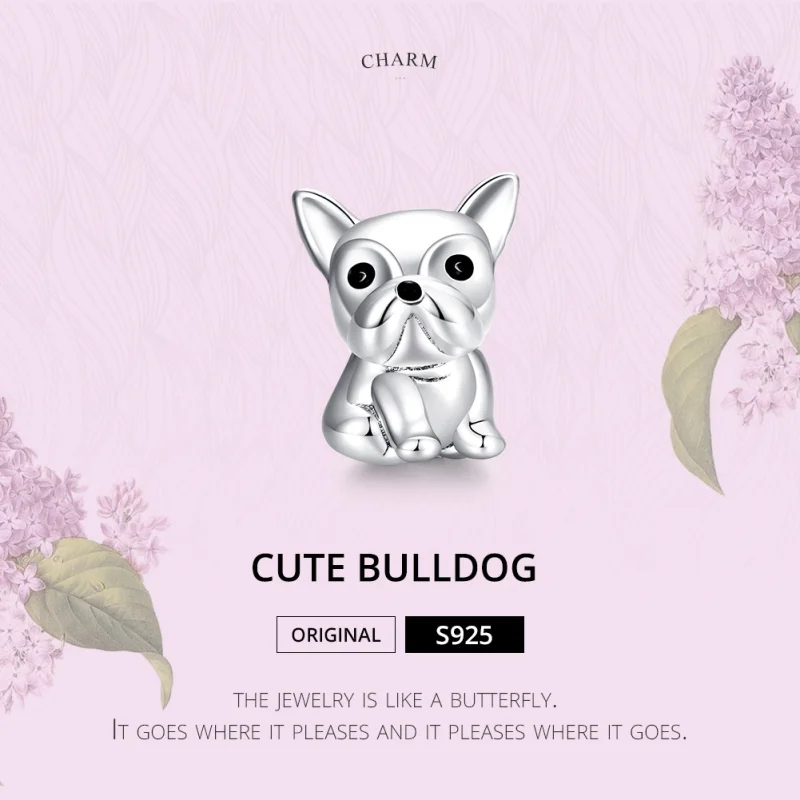 (imagem para) Charm Bulldog Francês Fofo estilo Pandora - SCC1599 - Visualizar 6