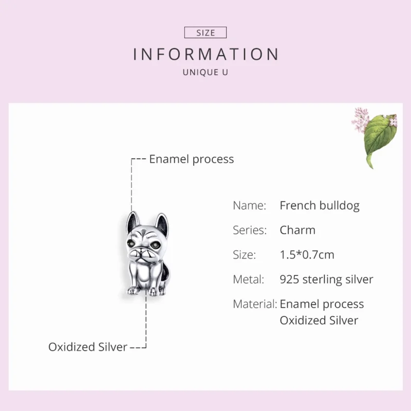 (imagem para) Charm Bulldog francês life Pandora - SCC1306 - Visualizar 4