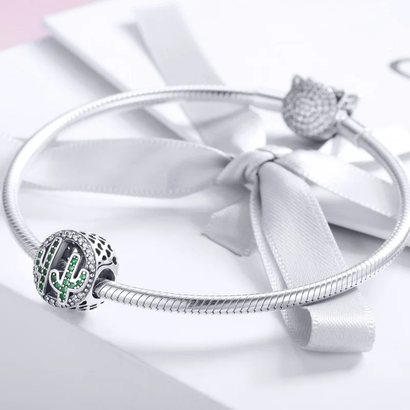 (imagem para) Charm Cacto Verde Vibrante estilo Pandora - SCC918 - Visualizar 3