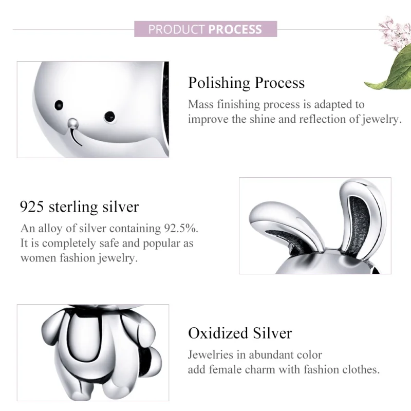 (imagem para) Charm Coelhinho bonitinho estilo Pandora - SCC1517 - Visualizar 8