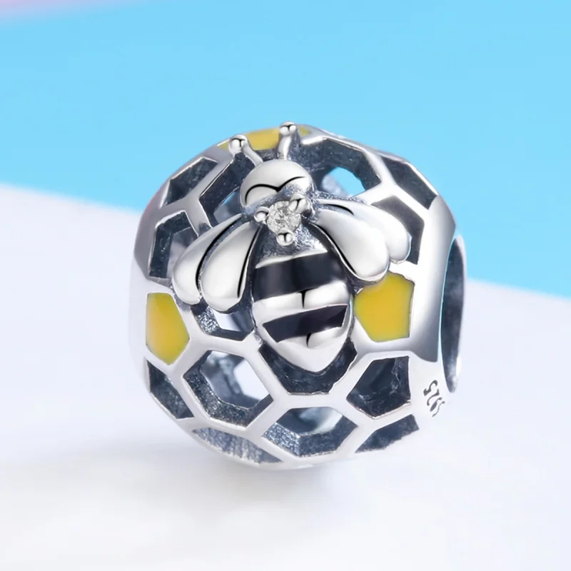 (imagem para) Charm Colmeia de abelha estilo Pandora - SCC779 - Visualizar 2