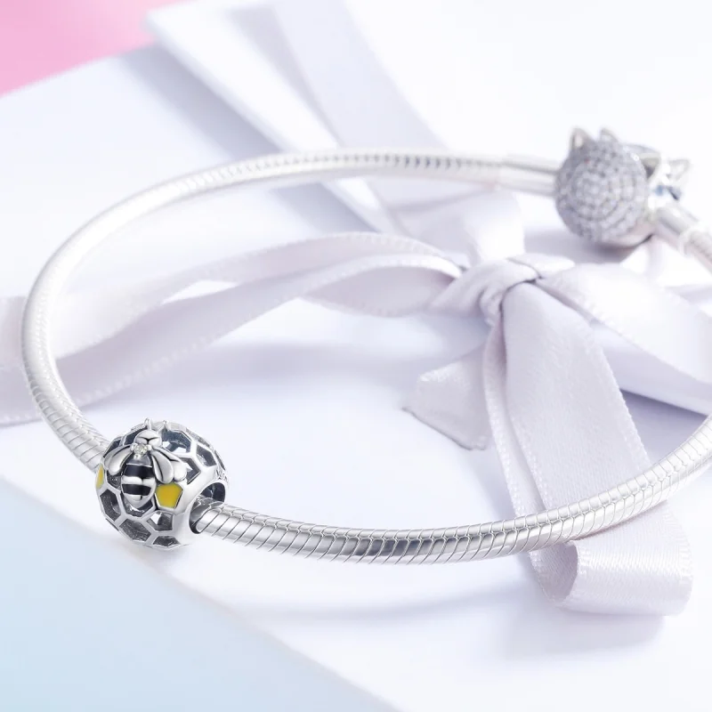 (imagem para) Charm Colmeia de abelha estilo Pandora - SCC779 - Visualizar 3