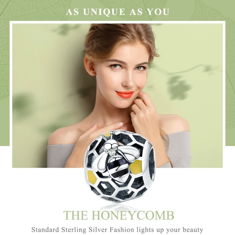 (imagem para) Charm Colmeia de abelha estilo Pandora - SCC779 - Visualizar 6