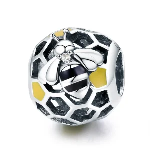 (imagem para) Charm Colmeia de abelha estilo Pandora - SCC779