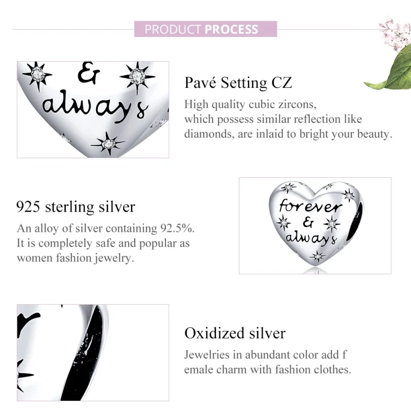 (imagem para) Charm Coração brilhante estilo Pandora - SCC1735 - Visualizar 8