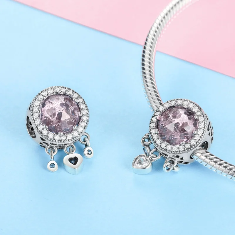 (imagem para) Charm Coração Brilhante estilo Pandora - SCC998 - Visualizar 3