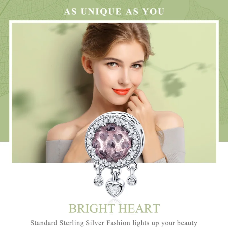 (imagem para) Charm Coração Brilhante estilo Pandora - SCC998 - Visualizar 6