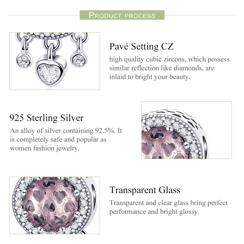 (imagem para) Charm Coração Brilhante estilo Pandora - SCC998 - Visualizar 7