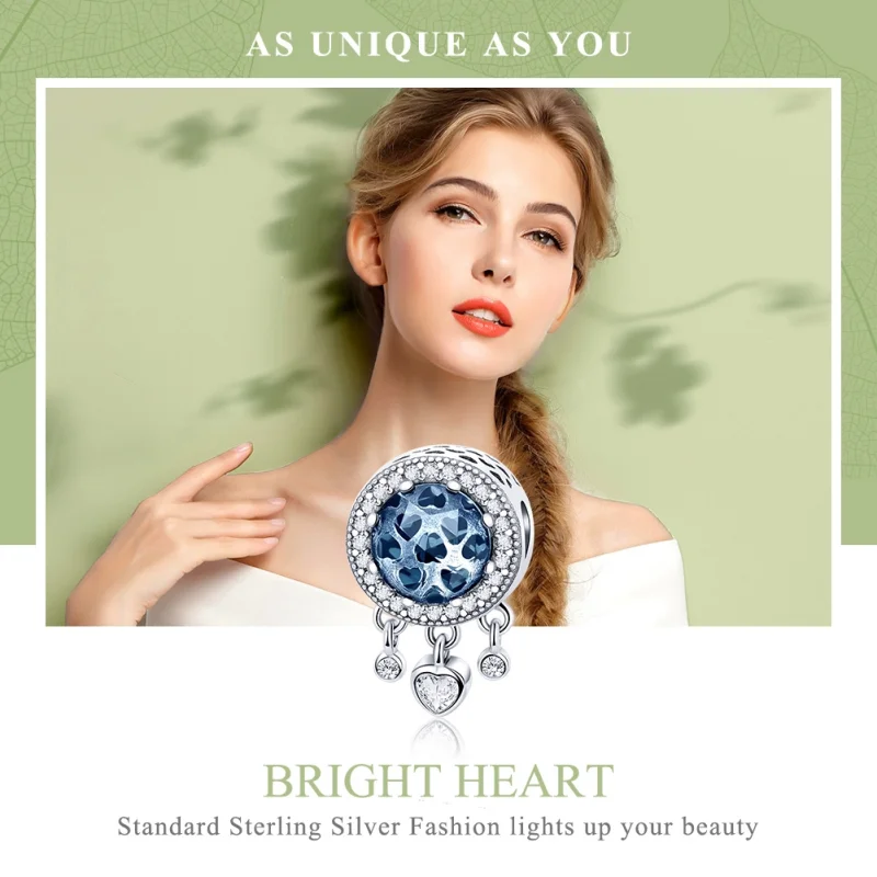 (imagem para) Charm Coração de Cristal Brilhante estilo Pandora - SCC724 - Visualizar 6