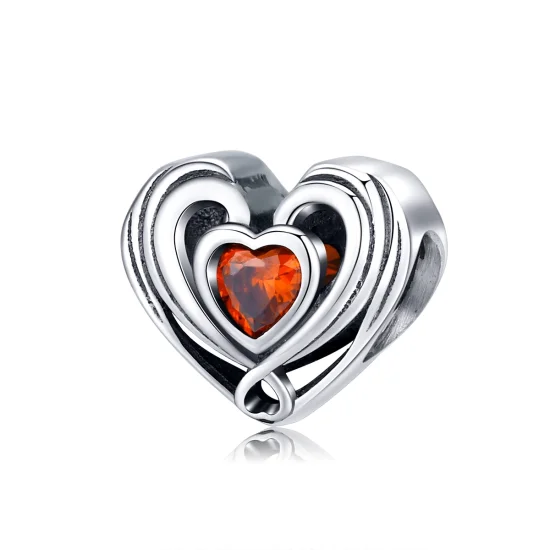 (imagem para) Charm Coração no Coração rúgbi estilo Pandora - SCC1472