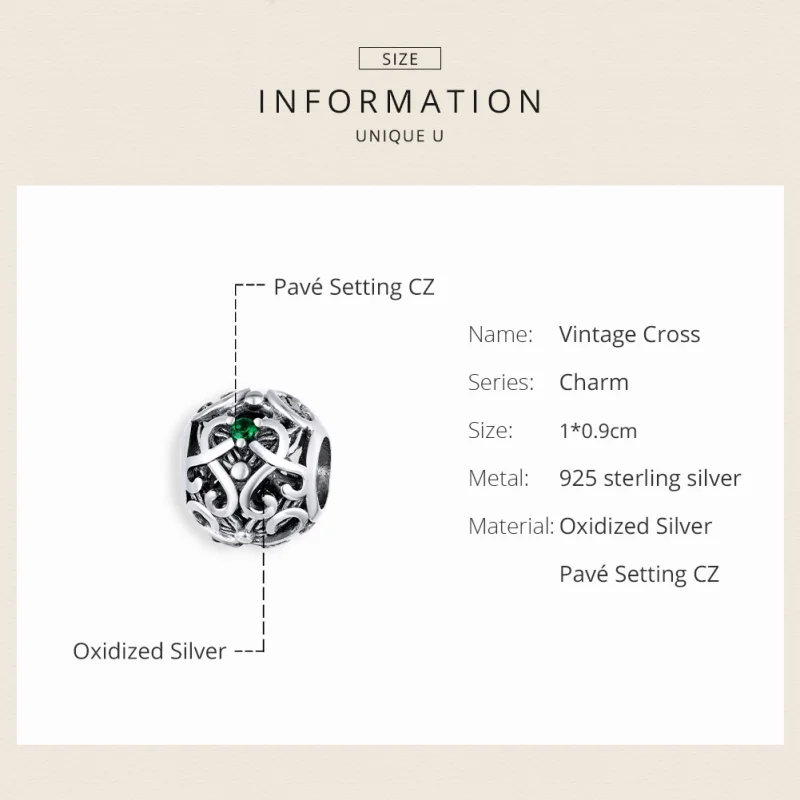 (imagem para) Charm Cruz Vintage life Pandora - SCC1511 - Visualizar 6