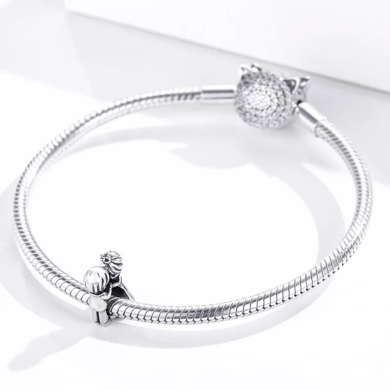 (imagem para) Charm Dança de menino e menina estilo Pandora - SCC1565 - Visualizar 3