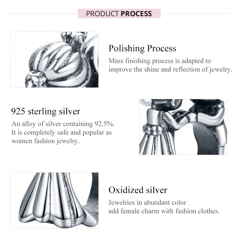 (imagem para) Charm Dança de menino e menina estilo Pandora - SCC1565 - Visualizar 7