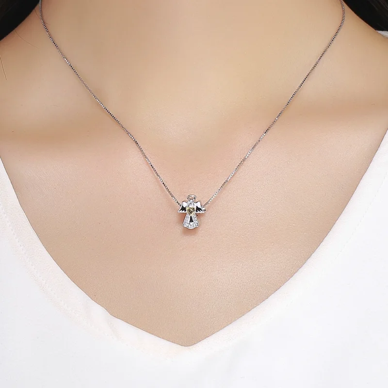(imagem para) Charm Dois tons Anjo da guarda estilo Pandora - SCC747 - Visualizar 5