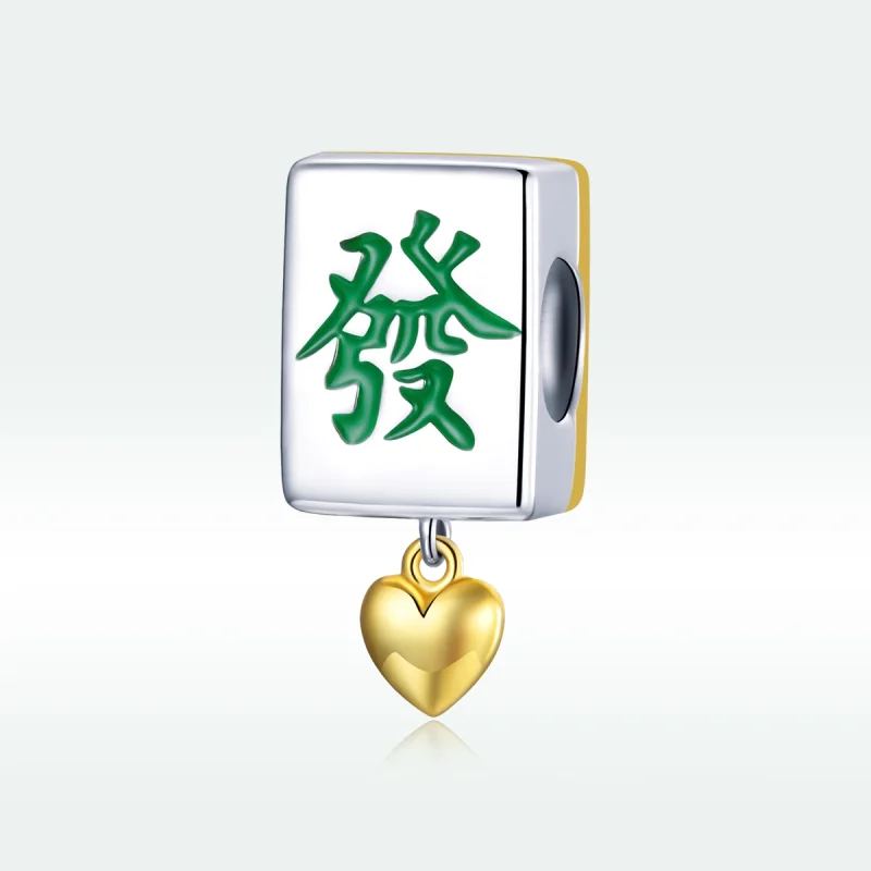 (imagem para) Charm Dois tons Mahjong Tiles estilo Pandora - SCC1751 - Visualizar 5